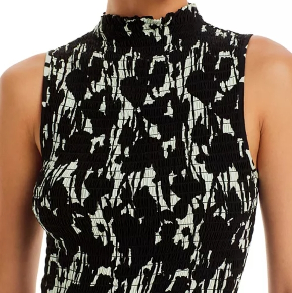 Proenza Schouler White Label Printed Smocked Mini Dress - Picture 3 of 8